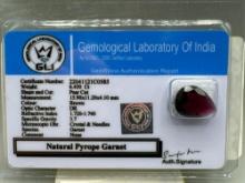 Certified Natural Pyrope Garnet 6.450 CTS