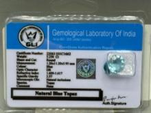 Certified Natural Blue Topaz 5.250 CTS