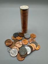 Lincoln Head Cents, Steel Cents, Wheat Cents, Roll of Canadian Cents some better grades
