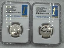 2020s Graded First Day Issue Quarters PF69 Ultra Cameo bid x 2