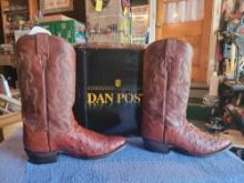 Dan Post Men Cognac Waxy 13 FQ Ostrich Cowboy Boots