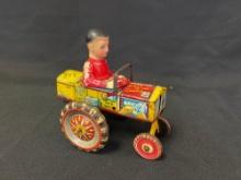 1940s Marx Tin Litho Crazy Car - Works