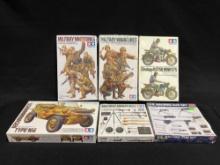 6 Military Model Kits - Military Miniatures, Military Motorcycles, Military Vehicle, and miniatures