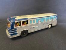 1960s Tin Cragstan Greyhound Lines Friction bus