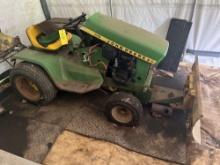 John Deere 110 Lawn Tractor with Plow and Snowblower