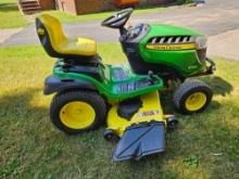 John Deere E180 lawn tractor, like new, 131 hours