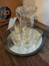 Early lemonade set with mirrored tray