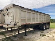 1978 East aluminum tri-axle dump trailer