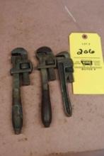 3 vintage antique pipe wrenches