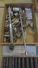 Flat of sockets torque wrench and ratchet & extension
