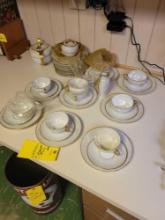 RS Germany and Hutschenruether iridescent china, service for 7 plus extras