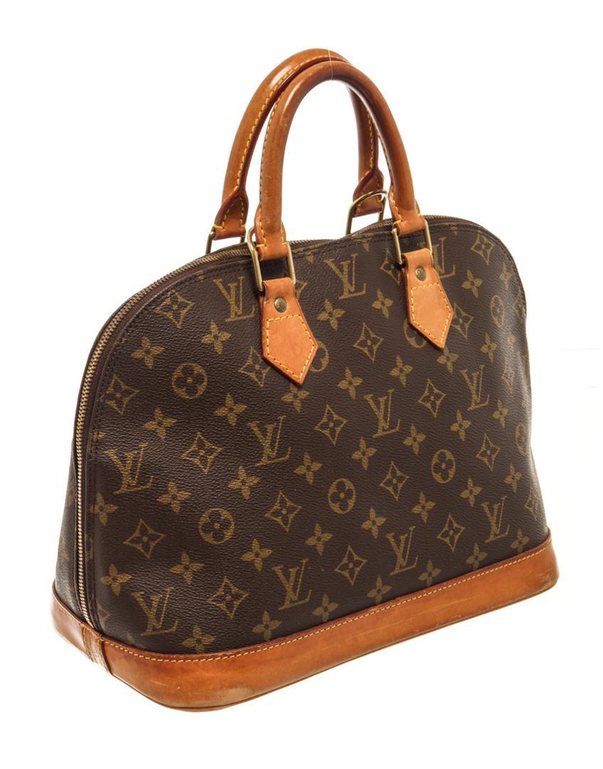 Louis Vuitton Brown Canvas Alma Handbag