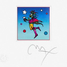 Star Catcher on Blue by Peter Max
