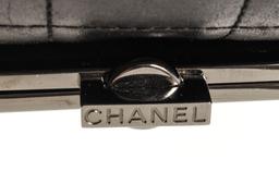 Chanel Black Leather Chocolate Bar Shoulder bag