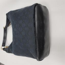 Gucci Black Canvas and Leather Shoulder Bag