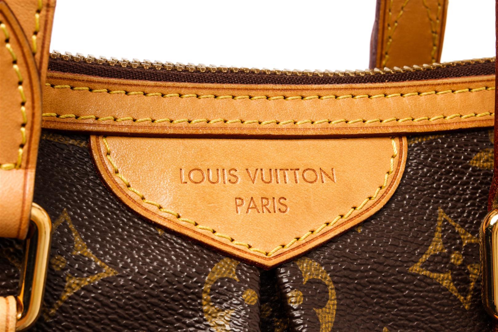 Louis Vuitton Brown Monogram Canvas Leather Palermo PM Shoulder Bag