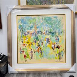 Paddock at Ascot 1972 by Leroy Neiman