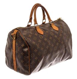 Louis Vuitton Brown Monogram Canvas Speedy Bandouliere 35 Satchel Bag