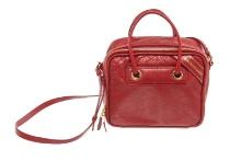 Balenciaga Red Leather Small Blanket Square Bag