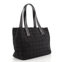 Chanel Travel Line Tote Nylon Small Black