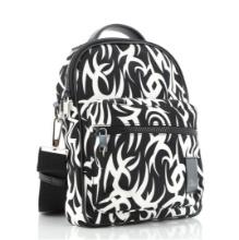 Christian Dior Black White Printed Nylon Mini Rider Shoulder Bag