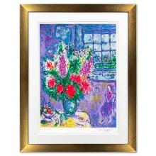 Autoportrait Avec Bouquet by Chagall (1887-1985)