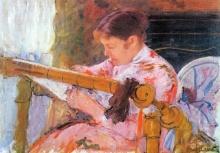 Mary Cassatt - Lydia At The Cord Framework