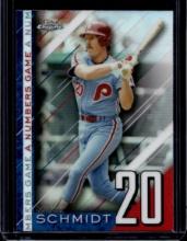 MIKE SCHMIDT 2020 TOPPS CHROME NUMBERS GAME REFRACTOR