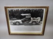 Framed Back To The Future DeLorean Photo