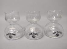 3 Vintage Jack Daniels Shot Glasses