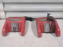2 Milwaukee Battery Chargers