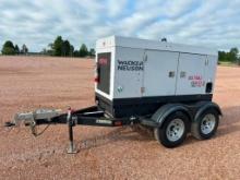 2019 Wacker Neuson G50 portable generator, 38KW, Isuzu diesel engine, 3+1 phase output, tandem axle