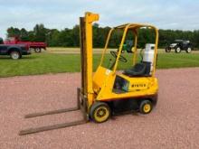 Hyster S30A cushion tire forklift, OROPS, LP gas engine, hydro trans, 2,950lb capacity, 173.5" lift,