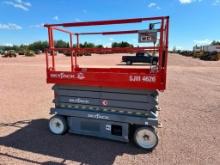 2015 Skyjack SJIII 4626 scissor lift, electric powered, 26' lift, platform extension, non marking