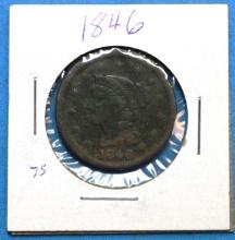 1846 Large One Cent Coin, Brothel Token "One C*nt"