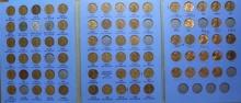Collection Book of Lincoln Pennies starting 1941 with Wheat and Memorial - 74 Coins total