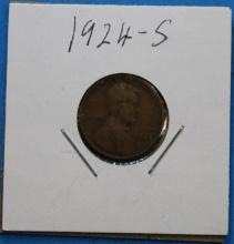 1924 S Lincoln Wheat Penny Cent