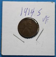 1914 S Lincoln Wheat Penny Cent