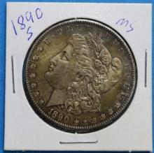 1890 S San Francisco Morgan Silver Dollar