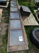 antique wood garage door , panel wood door , and military wood box