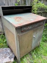 Lyon work table steel antique