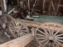 LOT: 3-SETS OF 48" WAGON WHEEL AXLES