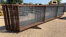Lot of 10 - 21' Mesh Wire Cattle Panels