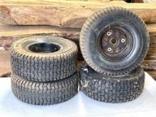 Four Clever 13 x 5-6 Tires with Rims