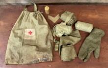 WW2 Red Cross Medical Cloth Bag