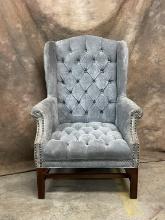 Vintage Tufted Wing Back Chair