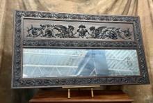 Wonderful Mid 1900's Carved Neo-Classical Trumeau Over Mantle Mirror
