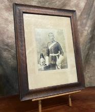Circa 1880's Oak Framed Photograph Of British Soldier