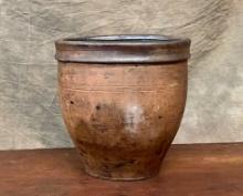 Circa 1840 Pennsylvania Redware Jar