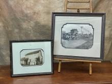 Lot Of 2 Framed Old Bread Photographs One Is Nafziger And Other Butter Nut